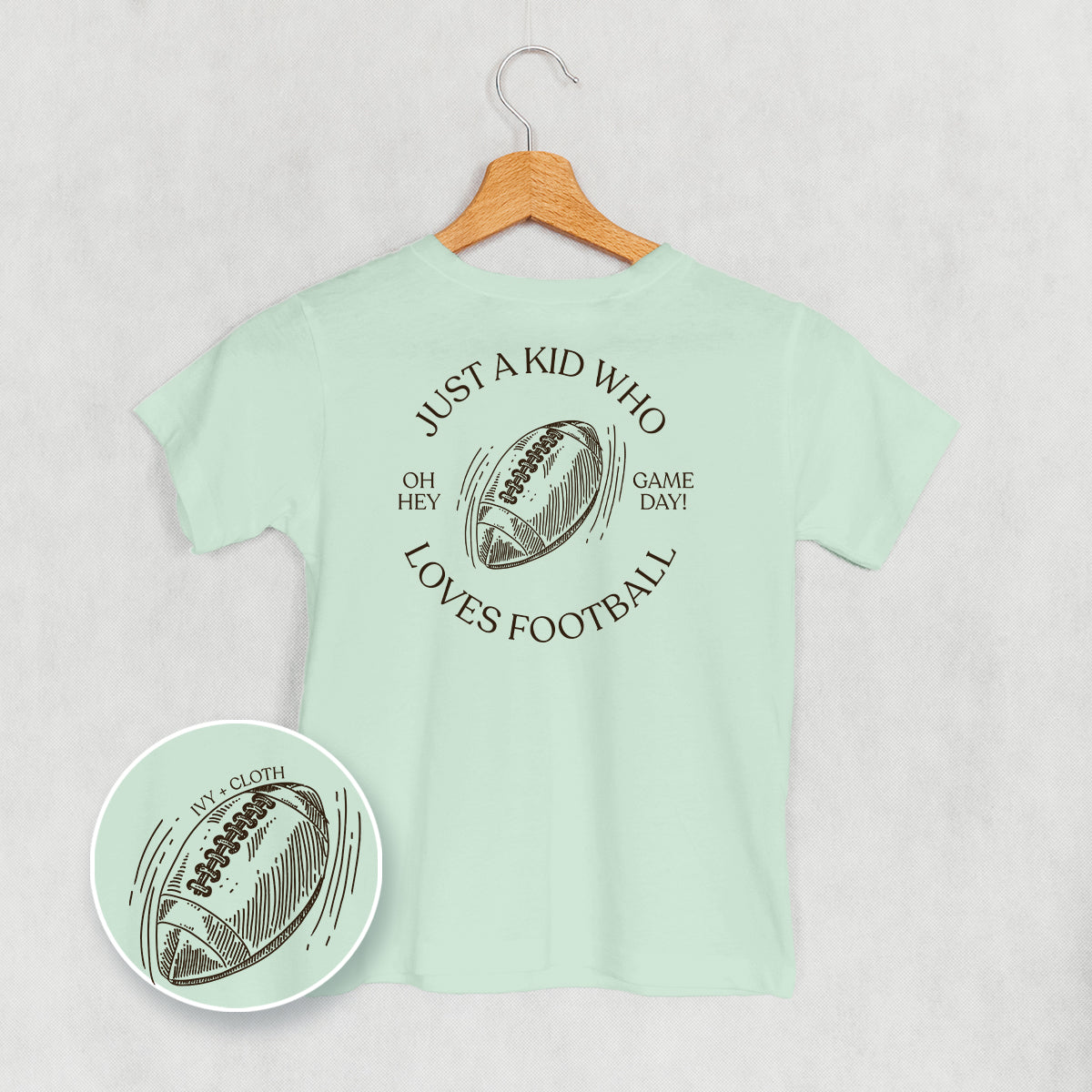 Just A Kid Who Loves Football (Kids Back Print)