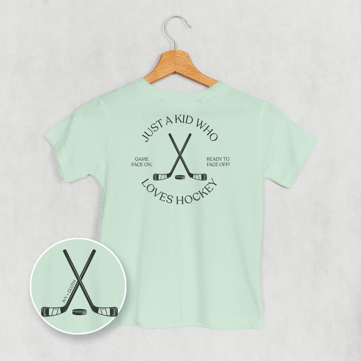 Just A Kid Who Loves Hockey (Kids Back Print)