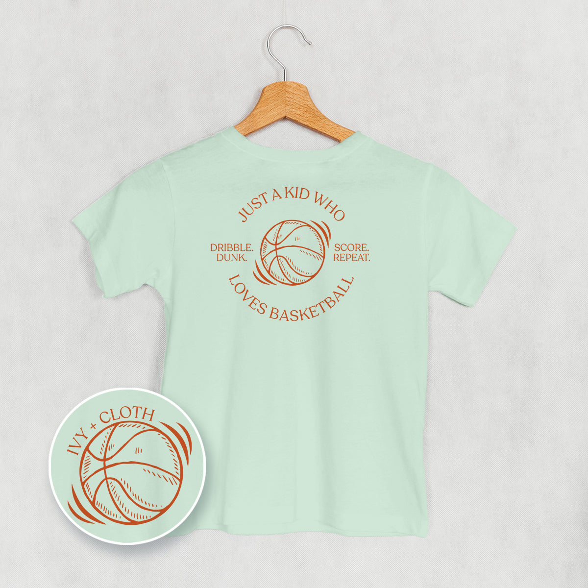 Just A Kid Who Loves Basketball (Kids Back Print)
