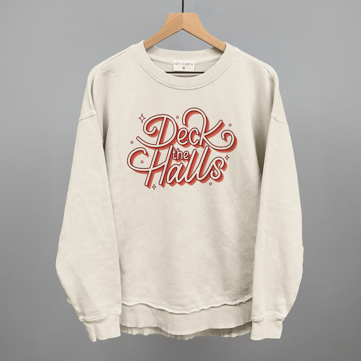 Deck The Halls Sparkle Script (Red)