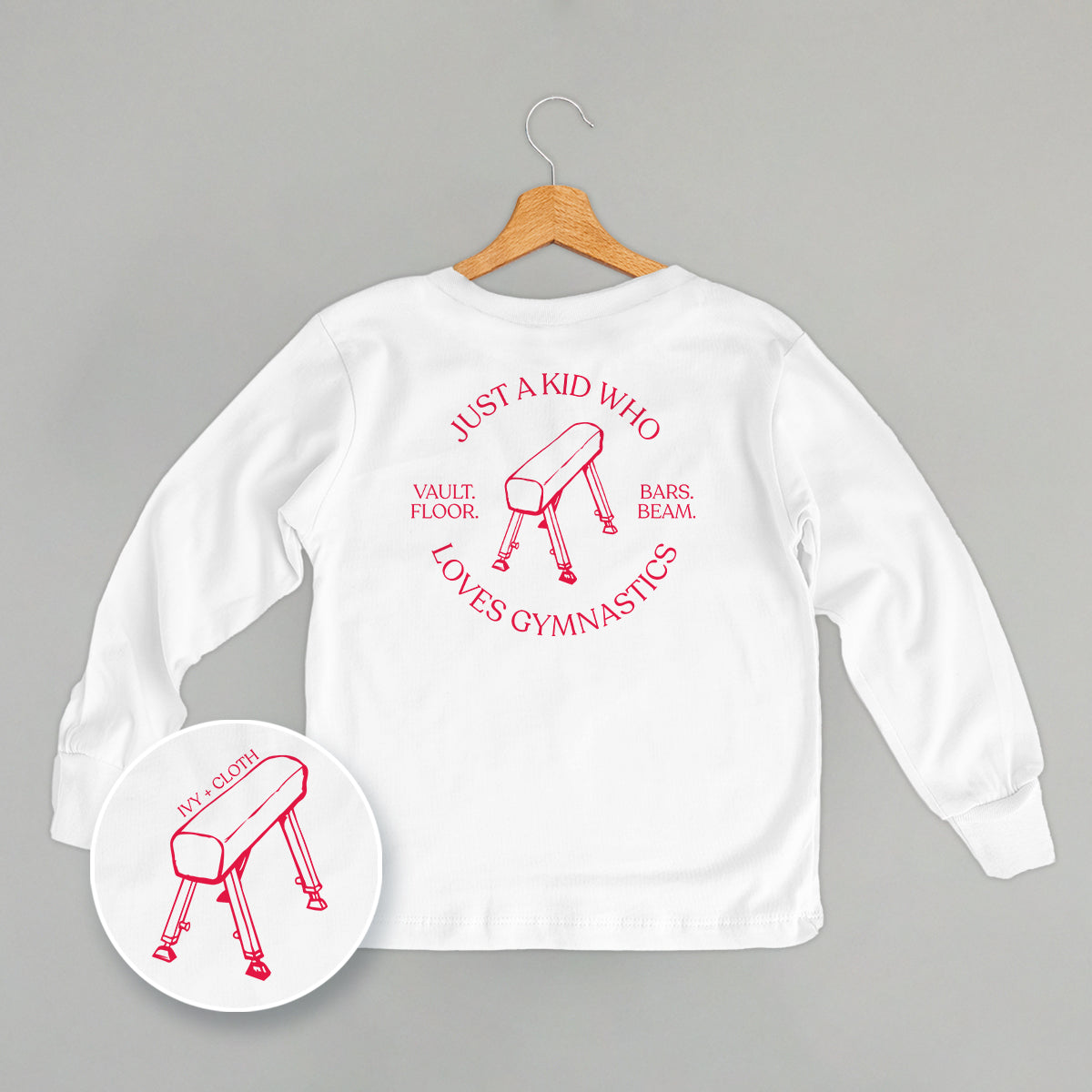 Just A Kid Who Loves Gymnastics (Kids Back Print)