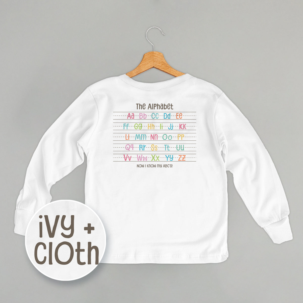 Colorful Alphabet (Kids Back Print)