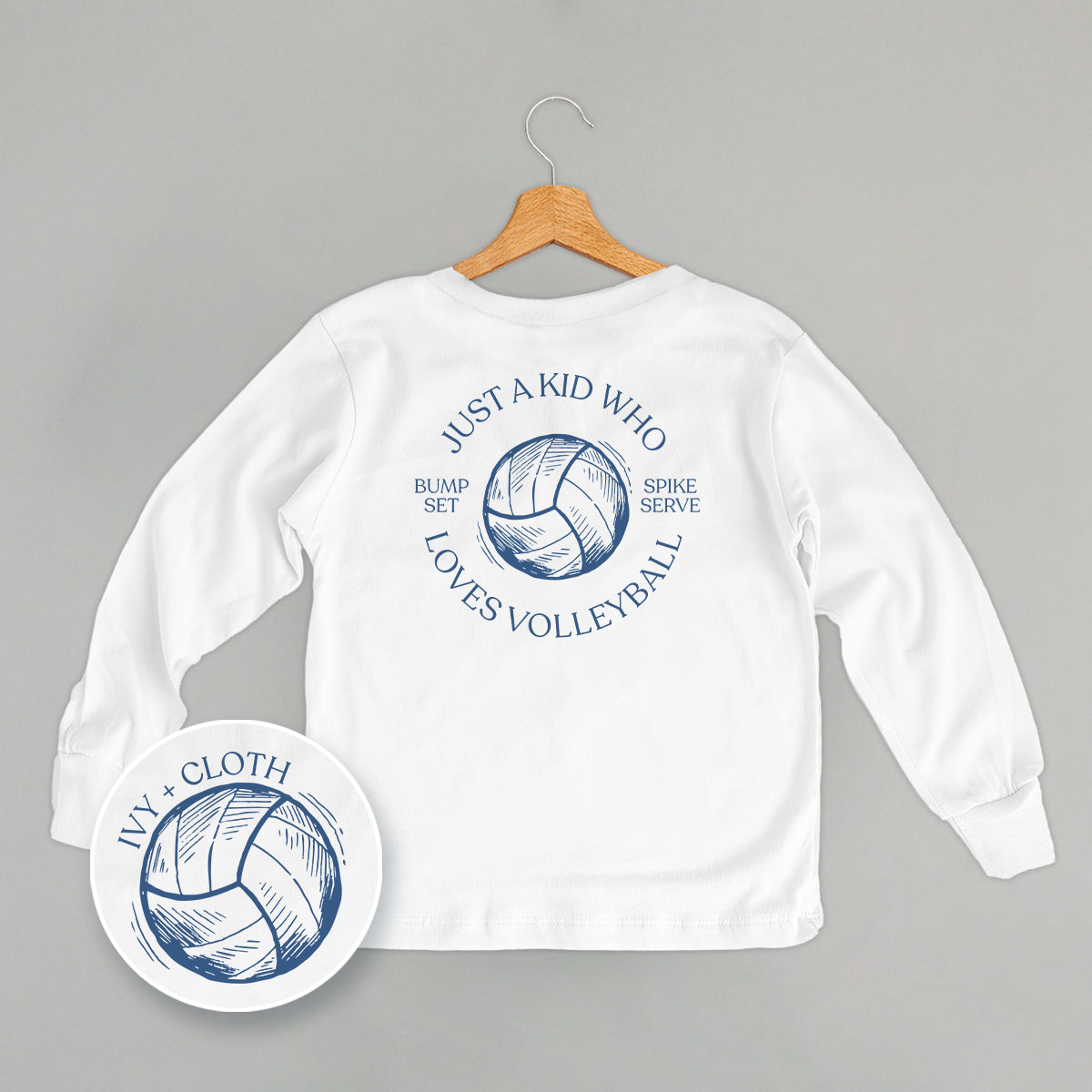 Just A Kid Who Loves Volleyball (Kids Back Print)