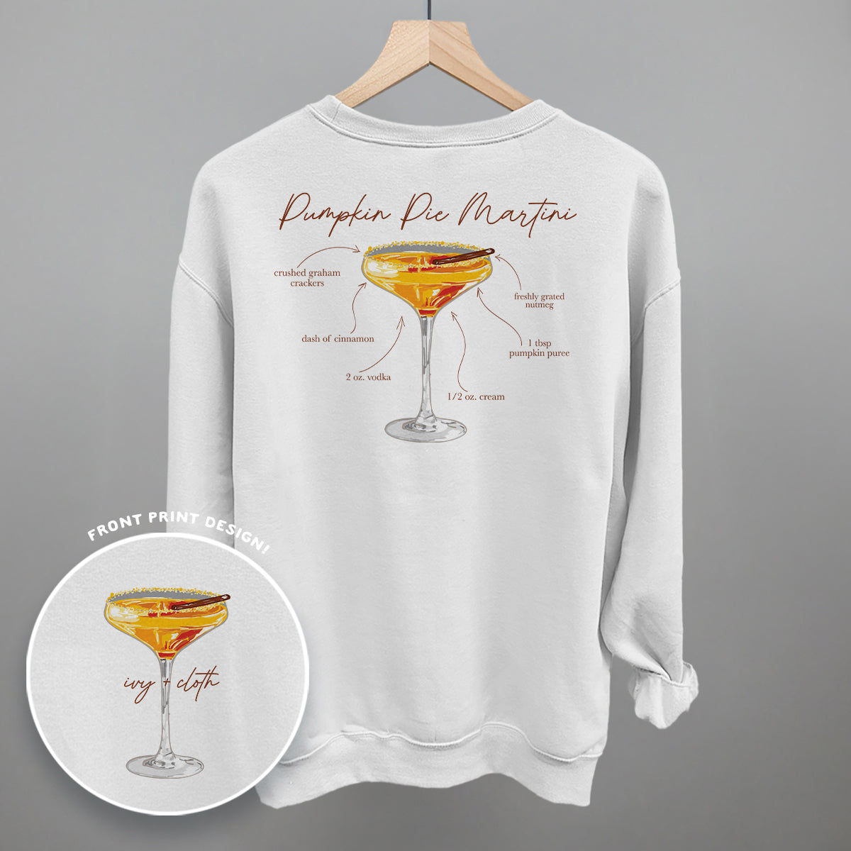 Pumpkin Pie Martini Recipe (Back Print)