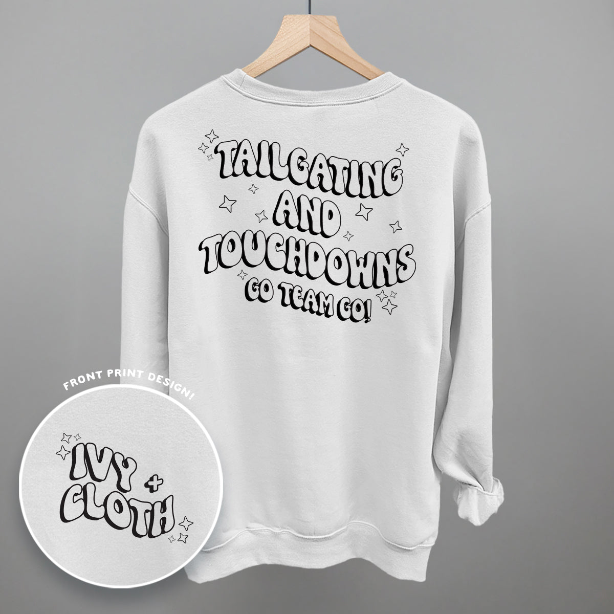 Tailgating and Touchdowns Black (Back Print)