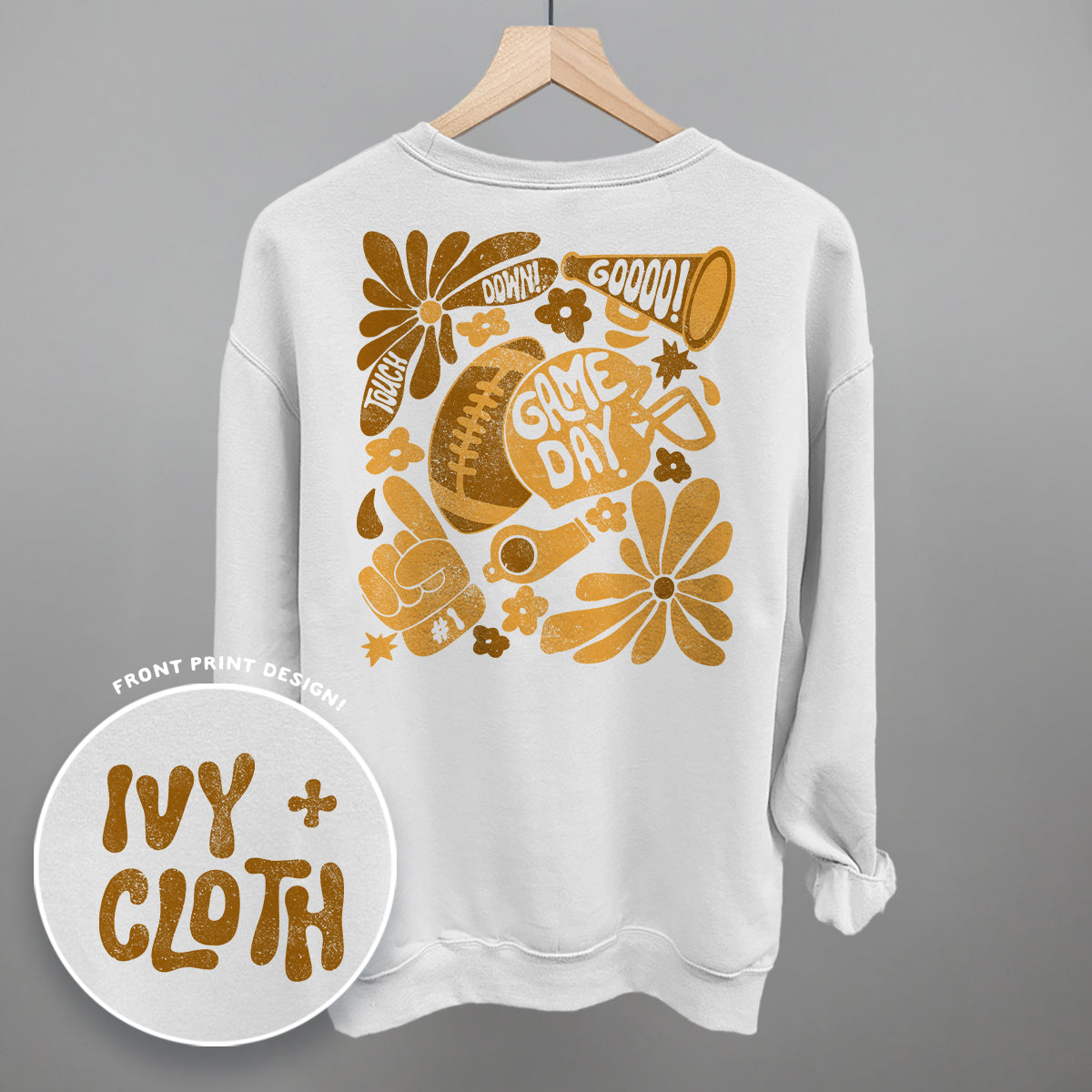 Floral Game Day Yellow (Back Print)