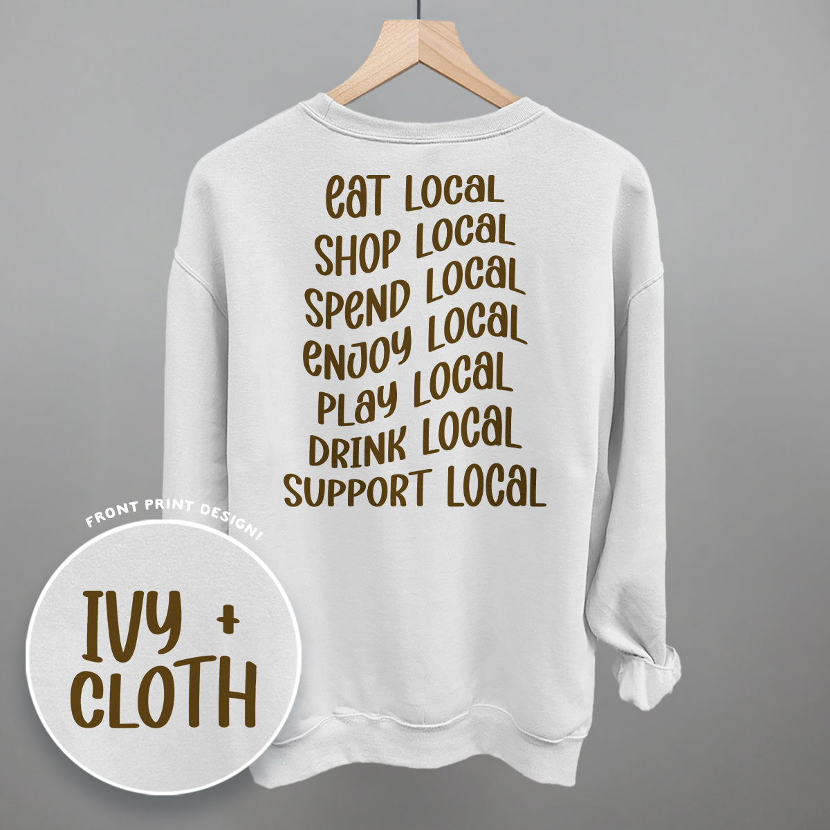 Shop Local Phrases (Back Print)