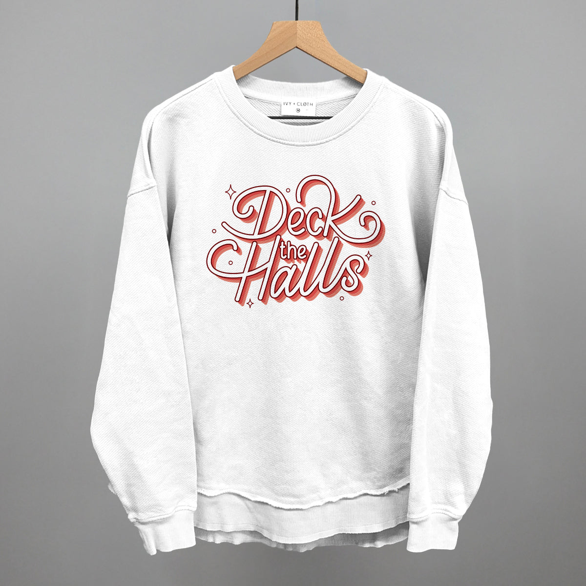 Deck The Halls Sparkle Script (Red)