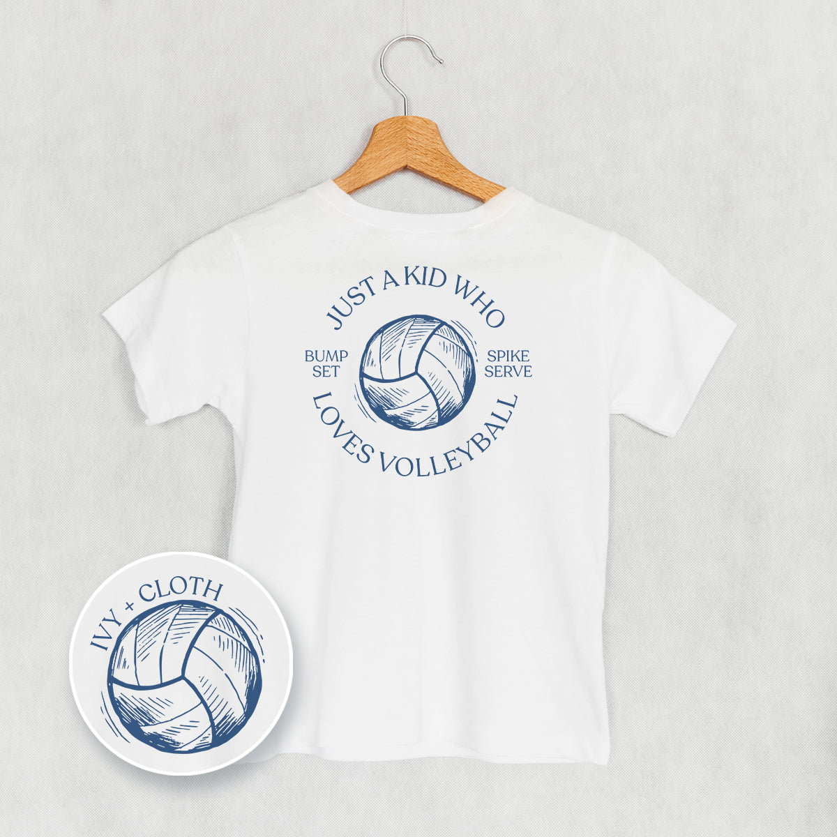 Just A Kid Who Loves Volleyball (Kids Back Print)