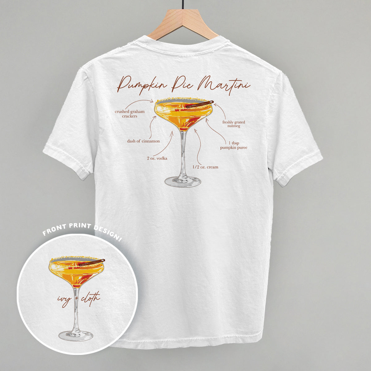 Pumpkin Pie Martini Recipe (Back Print)