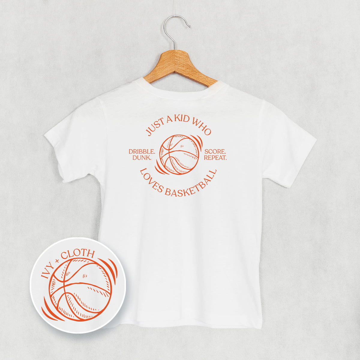 Just A Kid Who Loves Basketball (Kids Back Print)