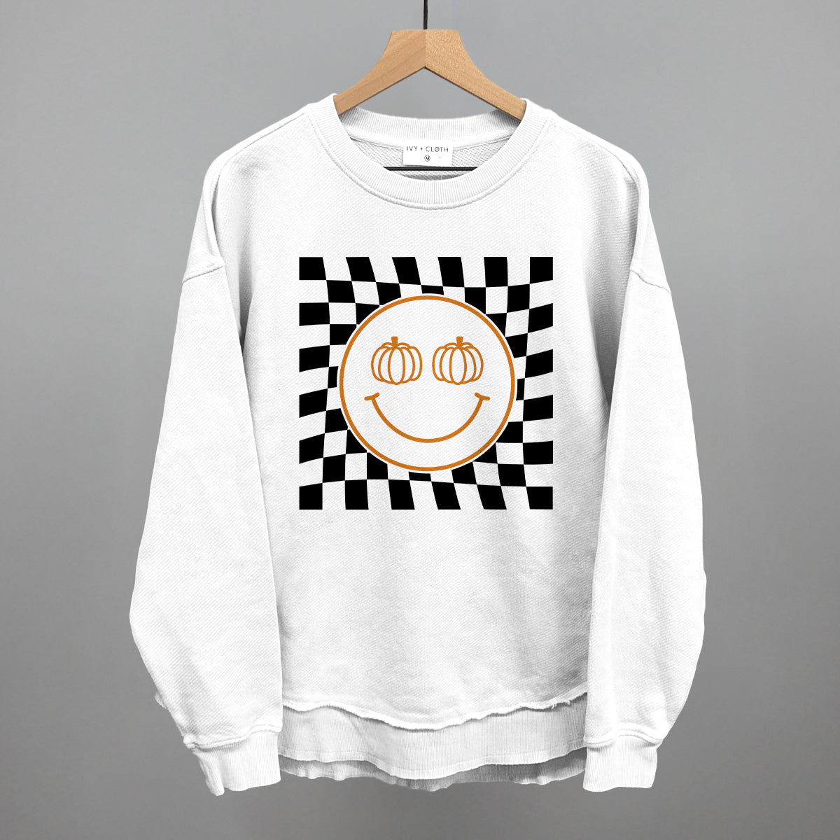 Pumpkin Smiley Face Checker