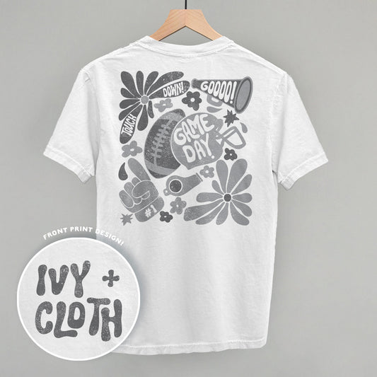 Floral Game Day White/Grey (Back Print)