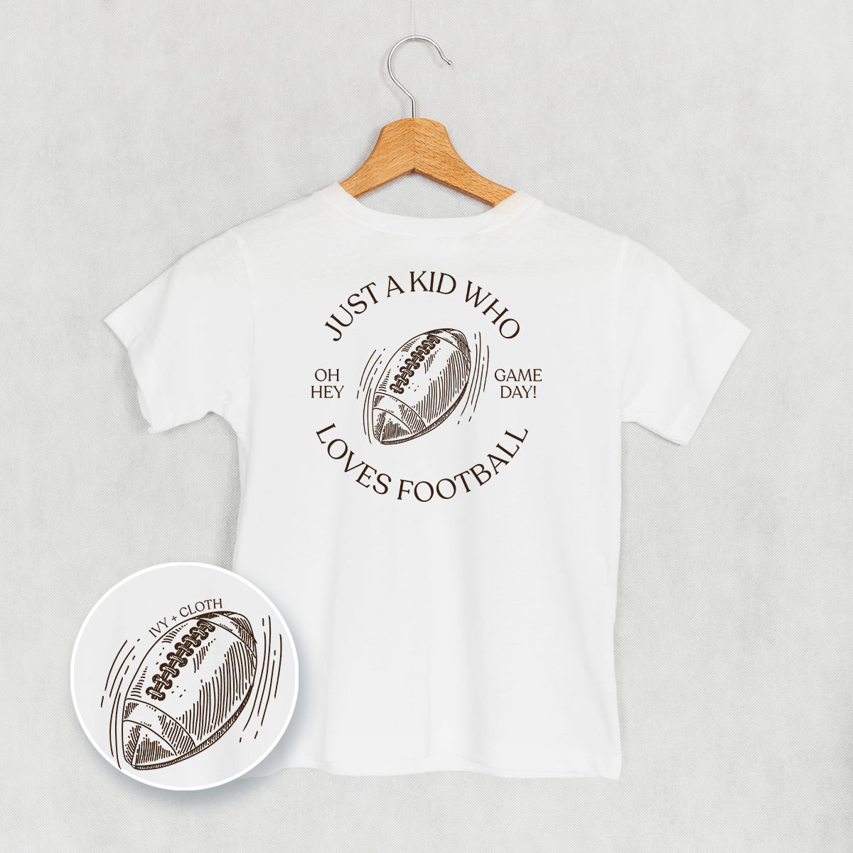 Just A Kid Who Loves Football (Kids Back Print)