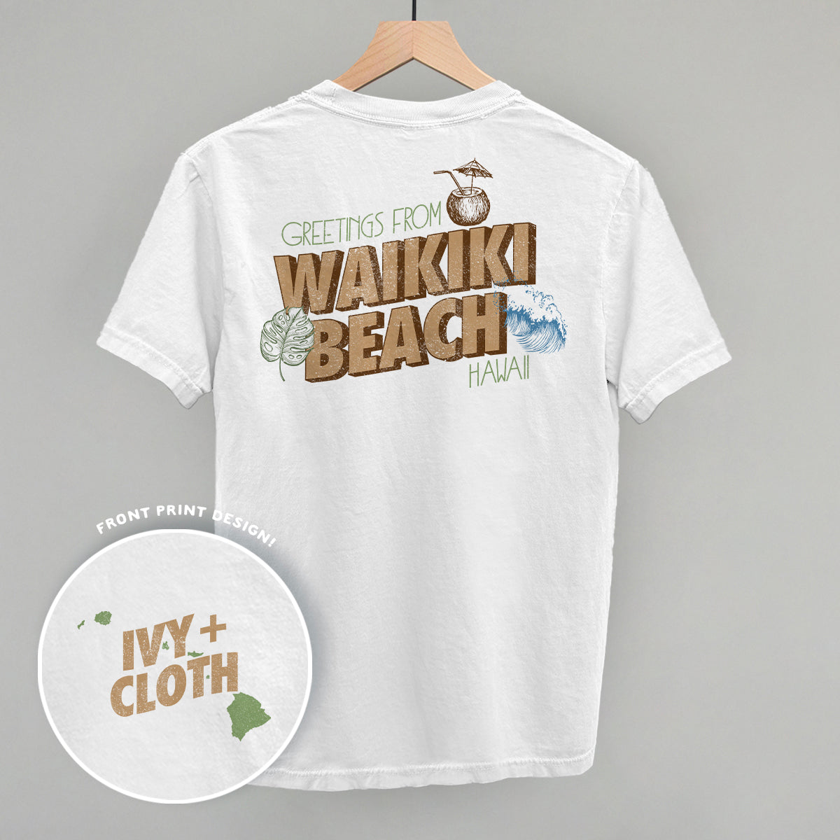 Greetings From Waikiki Beach (Back Print)