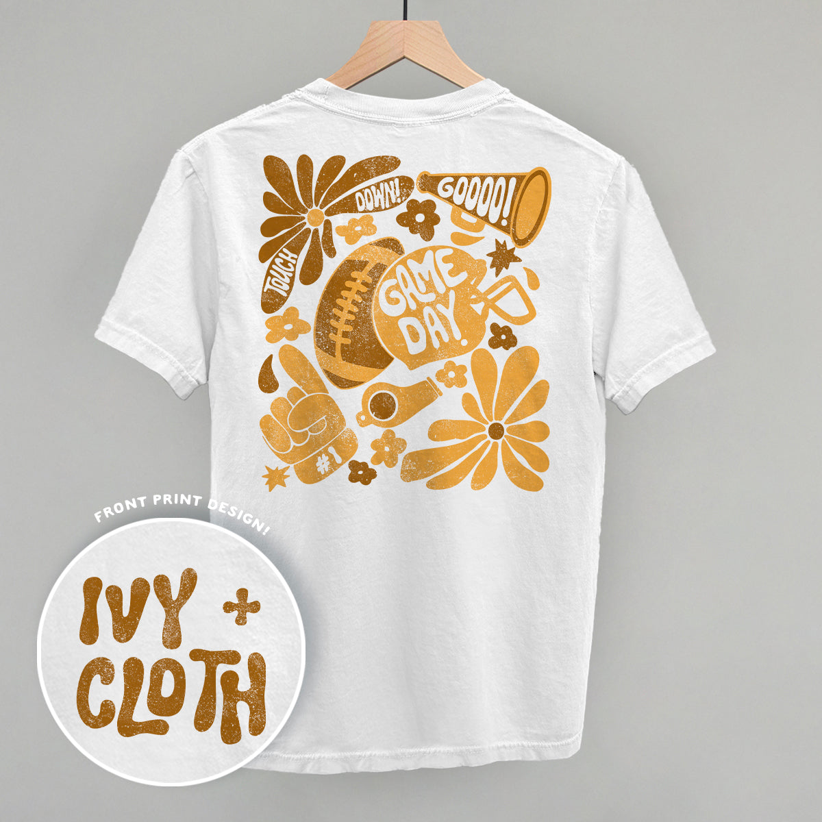 Floral Game Day Yellow (Back Print)