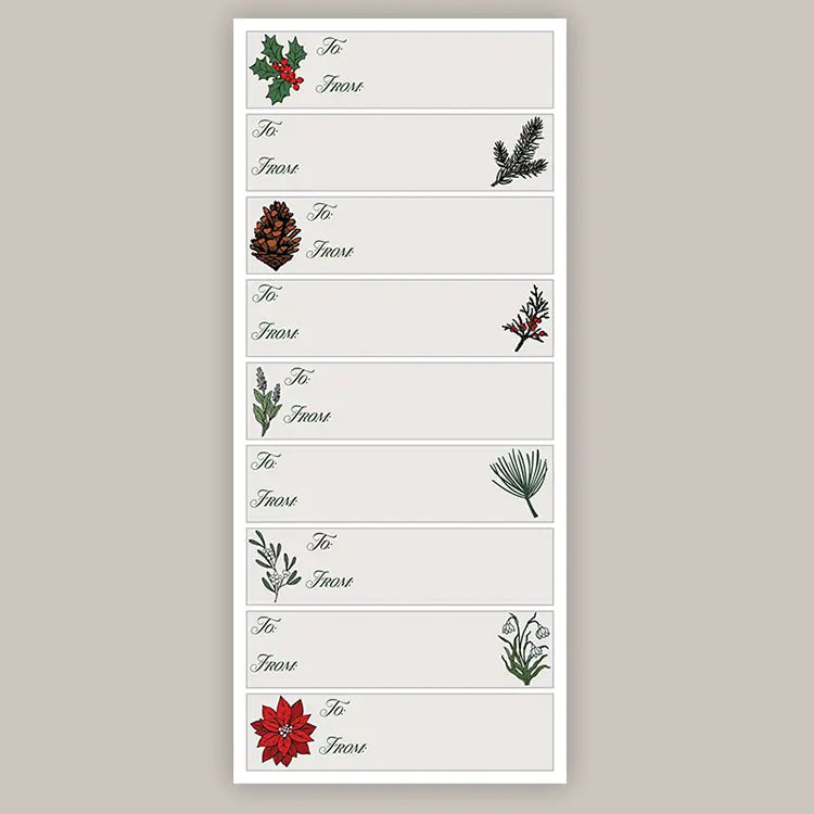 Holiday Botanicals Tags (Sticker Sheet)