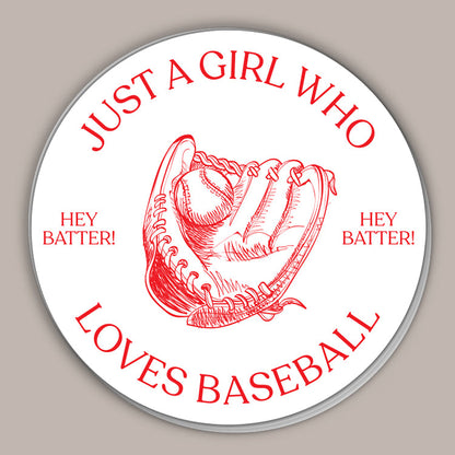 Just A Girl Who Loves Baseball (Decal)