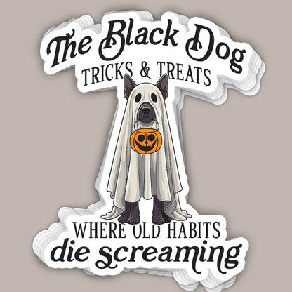 The Black Dog Tricks & Treats (Decal)