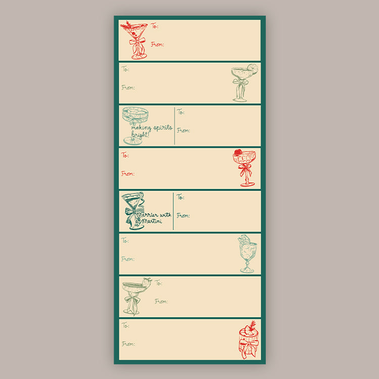 Making Spirits Bright Holidays Tags (Sticker Sheet)