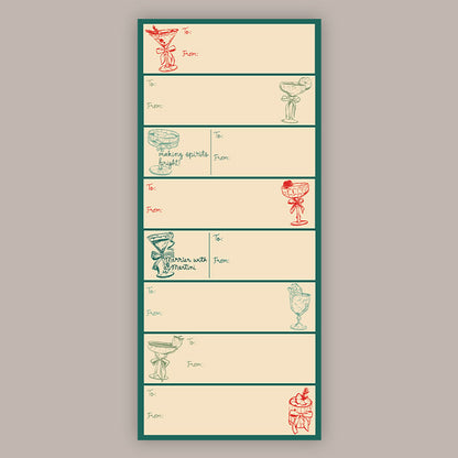 Making Spirits Bright Holidays Tags (Sticker Sheet)