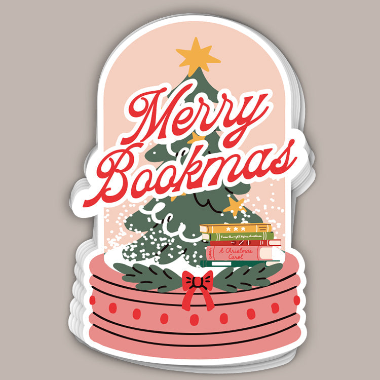 Merry Bookmas Snowglobe (Decal)