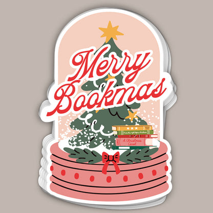 Merry Bookmas Snowglobe (Decal)
