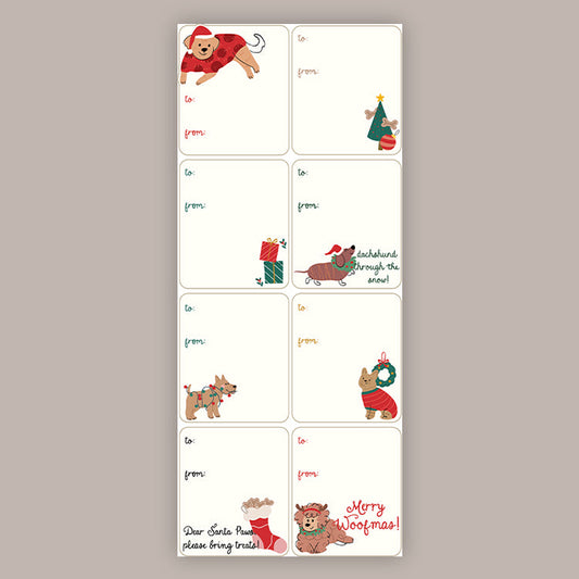 Dog Holiday Tags (Sticker Sheet)
