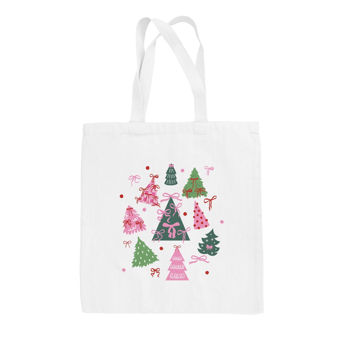 Bow Christmas Trees Tote Bag