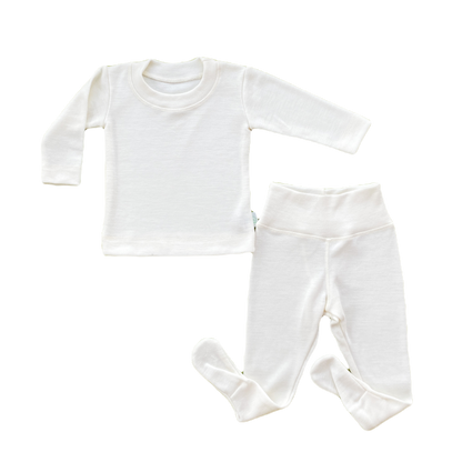 Merino Thermal Base-layer Set - off-white snow