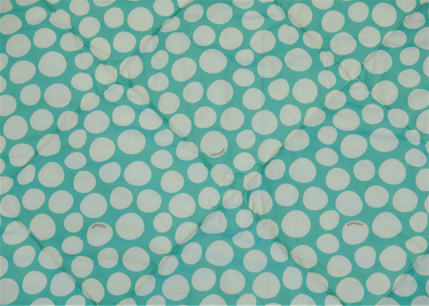 Organic Cotton Play Mat/Quilted Blanket - Forest Friends/Mint Pebbles Reversible
