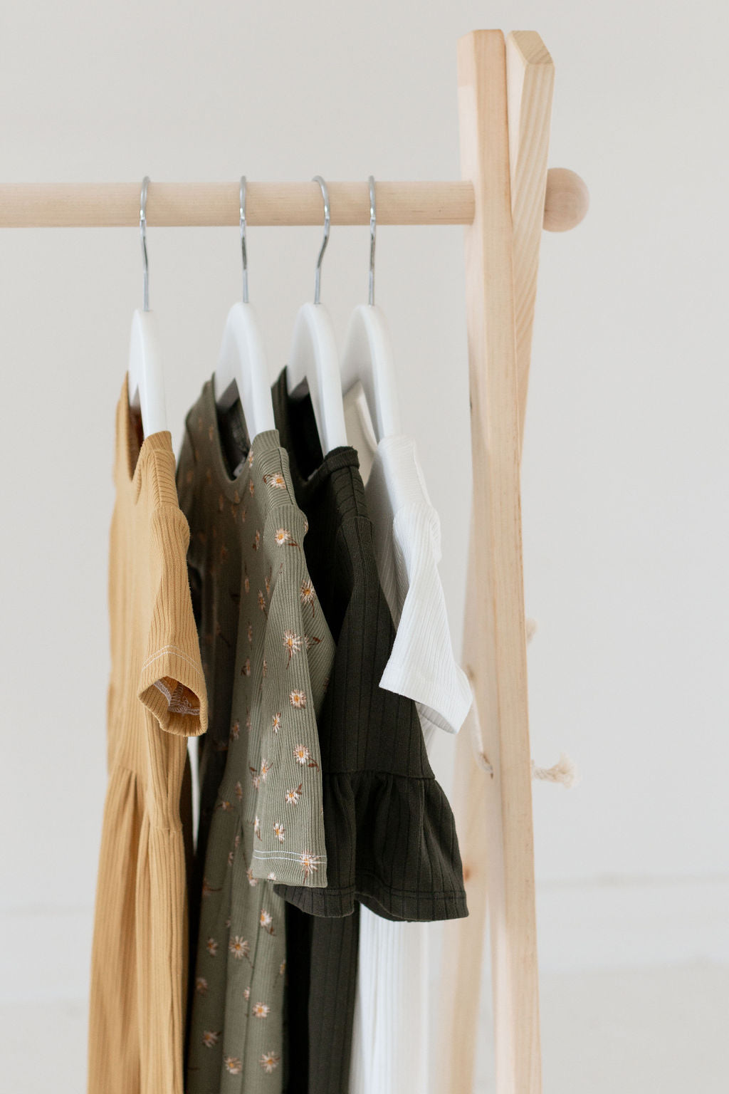 Wooden dress rack /toddler clothes rack