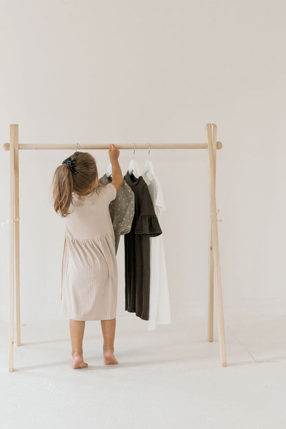 Wooden dress rack /toddler clothes rack