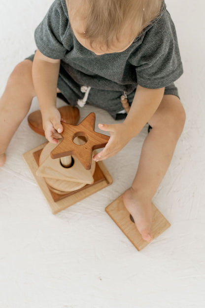 Wooden Shape Stacker