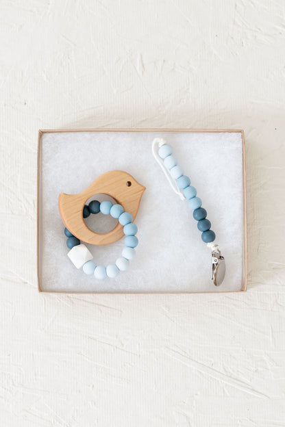 Wooden Teether with Silicone Ring