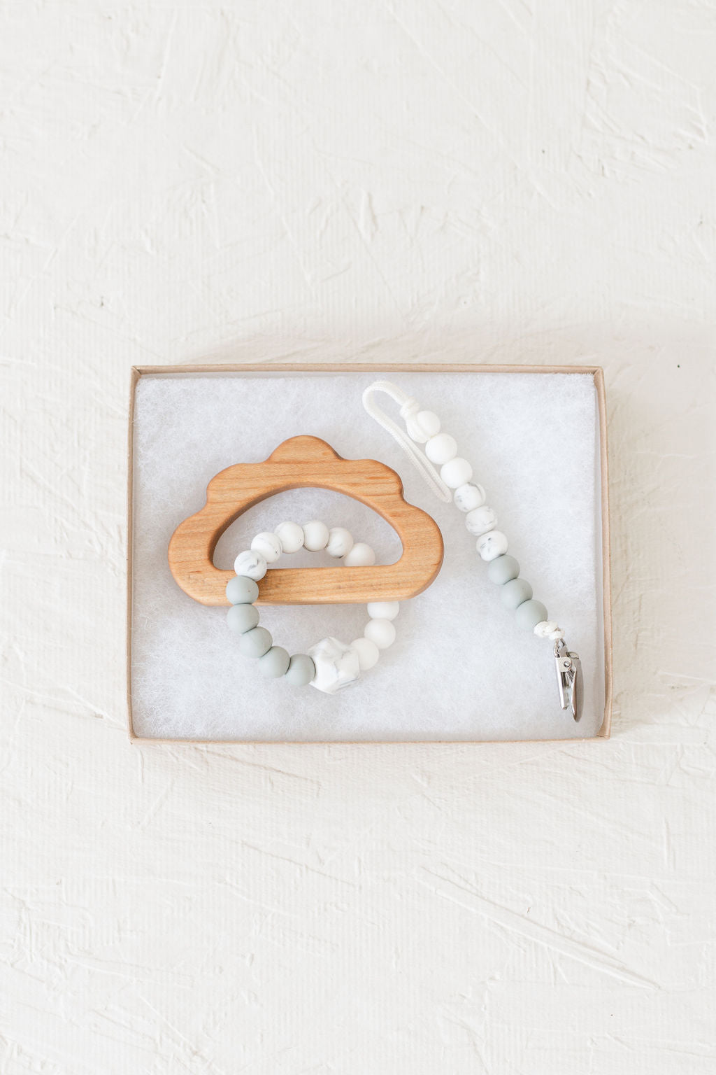 Wooden Teether with Silicone Ring