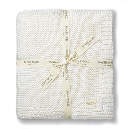 Organic Knit Throw Blanket - Ivory