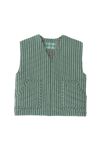 Reversible Kids Vest - Mint Patchwork