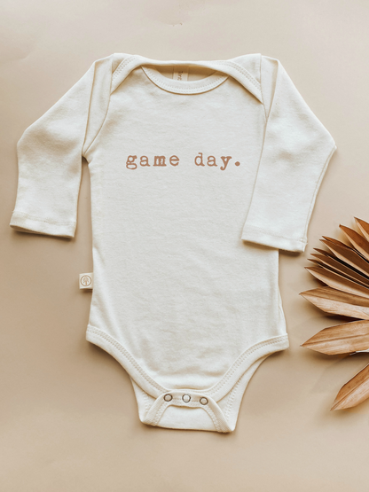 Baby Game Day Graphic Long Sleeve Organic Bodysuit