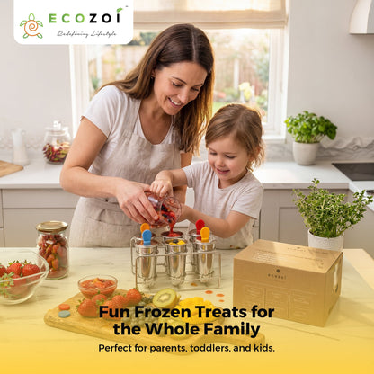 Stainless Steel Popsicle Molds, Round with Stainless Steel Sticks