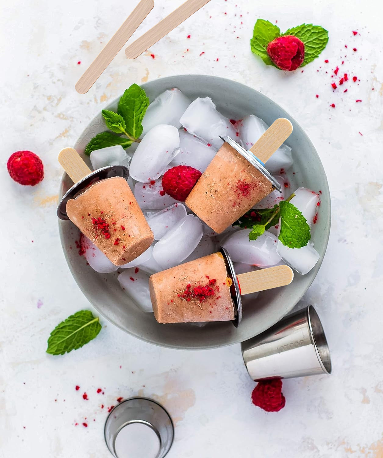 Stainless Steel Popsicle Molds, 6 Mini Rounds with Reusable Stainless Steel Sticks