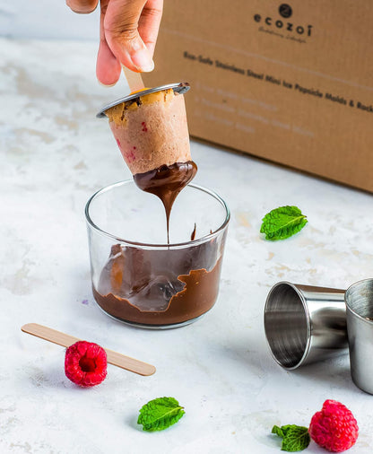 Stainless Steel Popsicle Molds, 6 Mini Rounds with Reusable Stainless Steel Sticks