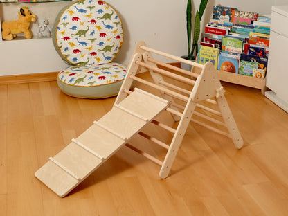Montessori Indoor Playground | Pikler Triangle & Climbing Arch & 2in1 Ramp & Pillow
