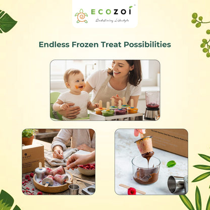 Stainless Steel Popsicle Molds, 6 Mini Rounds with Reusable Stainless Steel Sticks