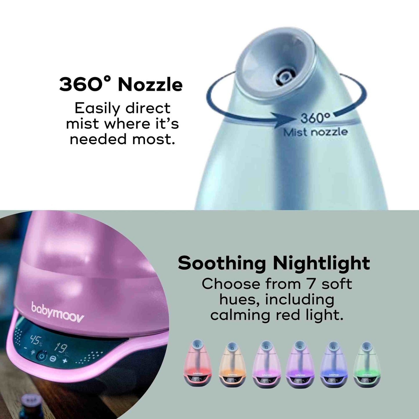 Hygro Plus Humidifier 3-in-1 Baby Humidifier, Diffuser & Nightlight