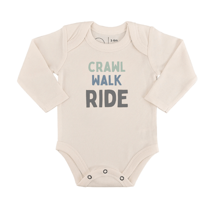 long sleeve graphic bodysuit | crawl walk ride
