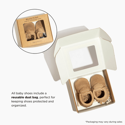 Platinum Moccasin Baby Shoe