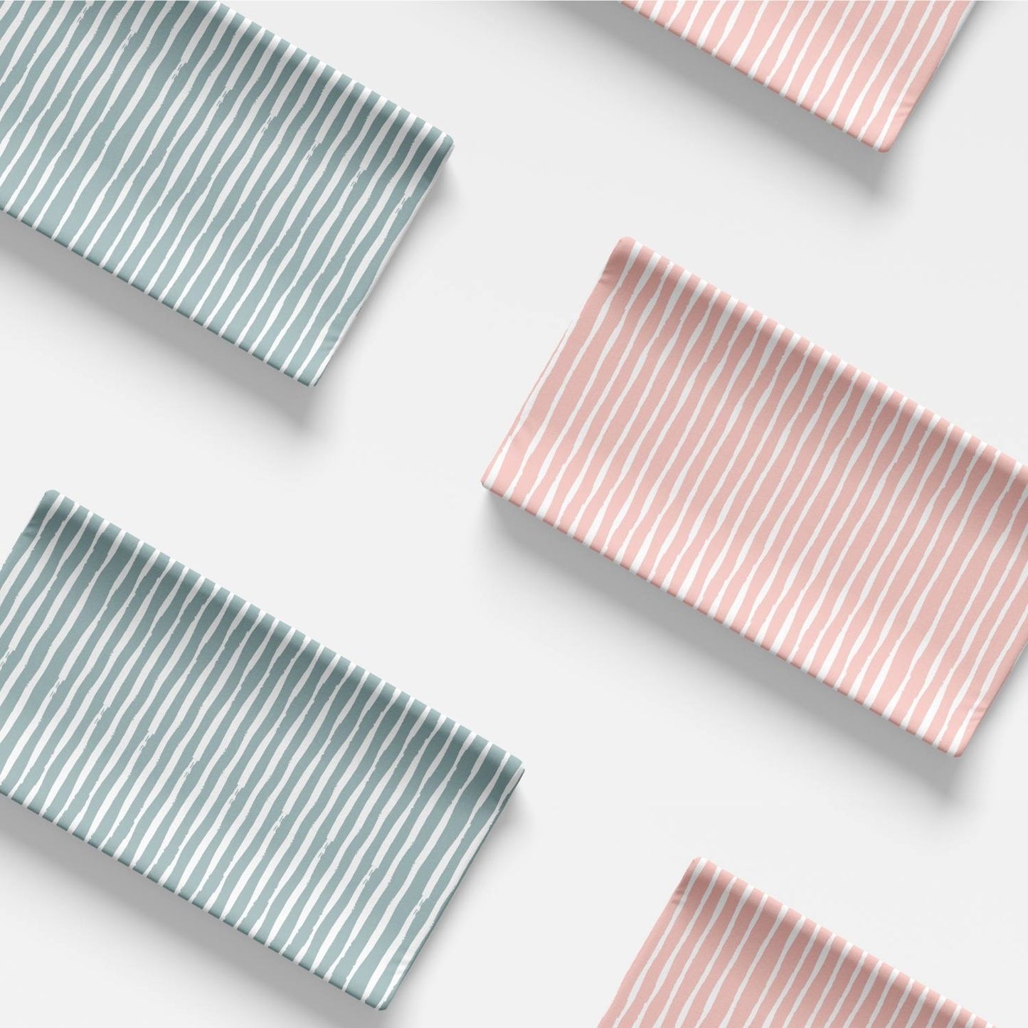 Organic Changing Pad Cover - Green Stripes