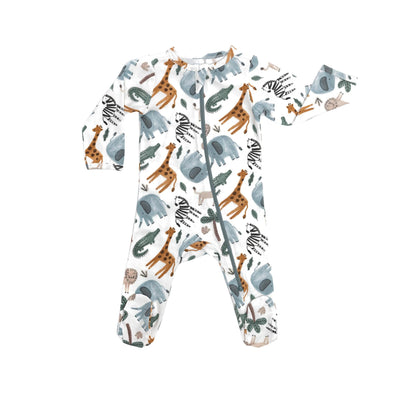 Organic Footie - Safari Animals