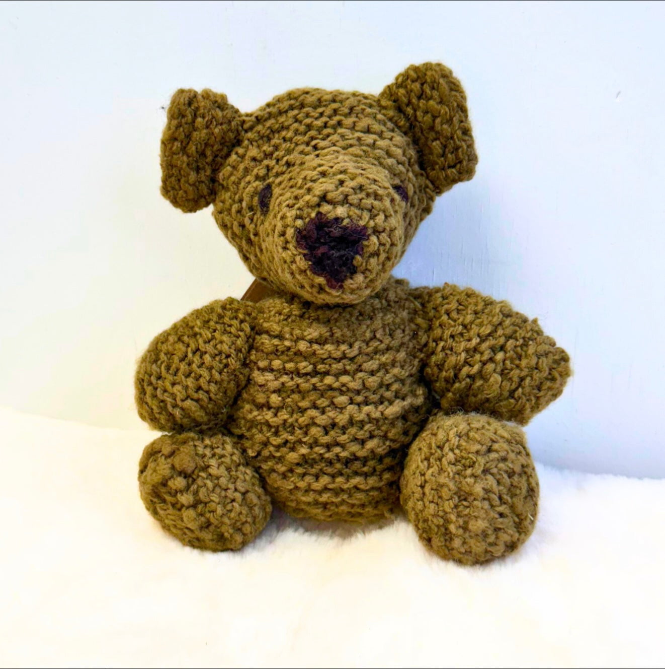 Wool Knit Buddy  | Lee the Olive Bear